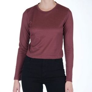 🆕 J Brand Long Sleeve Blair Cropped Top. Lyocell-Cotton Blend. NWT